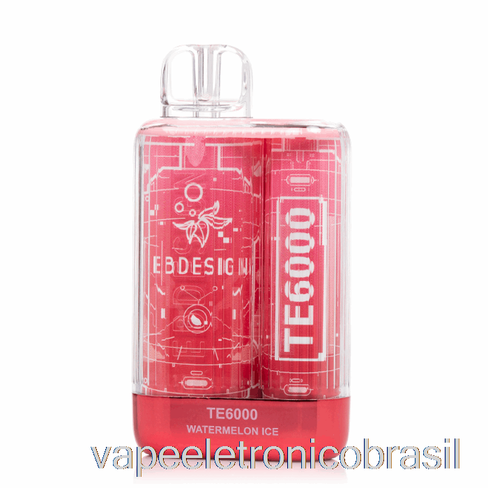 Vape Eletrônico Eb Te6000 Gelo De Melancia Descartável